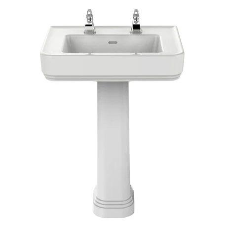 Heritage Wynwood 600mm Standard Basin & Pedestal - Various Tap Hole Options 1 Heritage Wynwood 600mm Standard Basin & Pedestal - Various Tap Hole Options