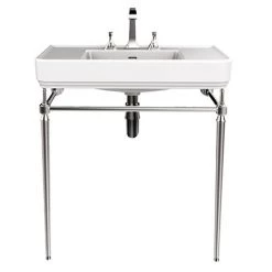Heritage Abingdon 800mm Large Wynwood Basin & Washstand - Chrome