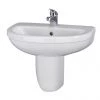 Nuie Caledon 555mm Basin with Semi Pedestal