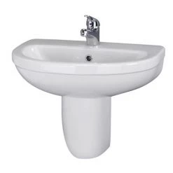 Nuie Caledon 555mm Basin with Semi Pedestal