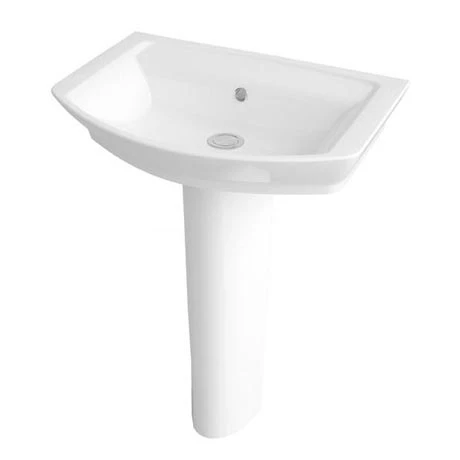 Nuie Clara Basin & Full Pedestal - 1 Tap Hole 1 Nuie Clara Basin & Full Pedestal - 1 Tap Hole