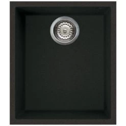 Reginox Quadra 100 1.0 Bowl Undermount Granite Kitchen Sink - Black
