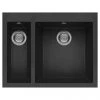 Reginox Quadra 150 1.5 Bowl Inset Granite Kitchen Sink - Black