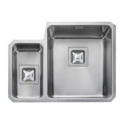 Rangemaster Atlantic Quad QUB3416 1.5 Bowl Stainless Steel Undermount Kitchen Sink 580 x 450mm