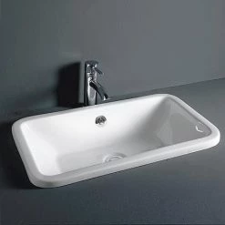 RAK Chameleon 560mm Inset Basin + Chrome Overflow Kit