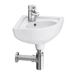 RAK Compact Corner Basin - 1 or 2 Tap Hole Option -Cheap Basins Store RAK Compact Corner Basin n detail1 460