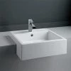 RAK - Nova 46cm Semi Recessed Basin - 1 Tap Hole - NOVASR