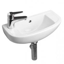 RAK Compact 45cm Slimline Bathroom Basin - 1TH - Left or Right Hand Option