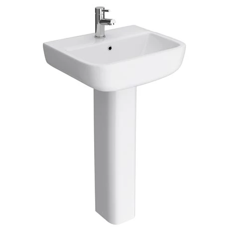 RAK Series 600 52cm Basin With Full Pedestal 1 RAK Series 600 52cm Basin With Full Pedestal