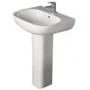 RAK - Tonique 55cm Basin 1th with Full Pedestal