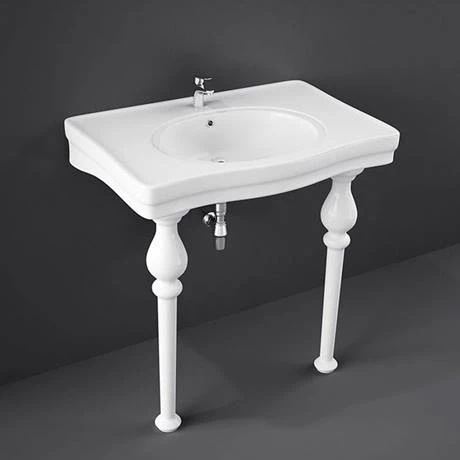 RAK 85cm Alexandra Console Basin inc. Ceramic Legs 2 RAK 85cm Alexandra Console Basin inc. Ceramic Legs - Image 2