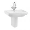 Burlington Riviera 580mm Square Basin + Semi Pedestal