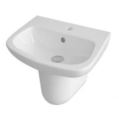 Nuie Renoir Compact Basin & Semi Pedestal - 1 Tap Hole -Cheap Basins Store RSP d1 460