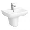 Nuie Renoir Compact Basin & Semi Pedestal - 1 Tap Hole