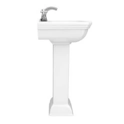 Rydal Traditional Basin + Pedestal (1 Tap Hole) -Cheap Basins Store RYD BP D3 460