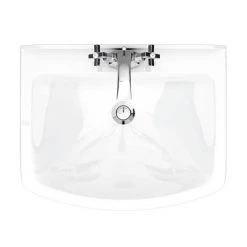Rydal Traditional Basin + Pedestal (1 Tap Hole) -Cheap Basins Store RYD BP D4 460