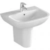 VitrA - S20 Wall Mounted Basin and Half Pedestal - 1 Tap Hole - 5 x Size Options