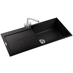 Rangemaster Scoria 1000 x 500mm Igneous Granite Ash 1.0 Bowl Inset Sink - SCO1051AS