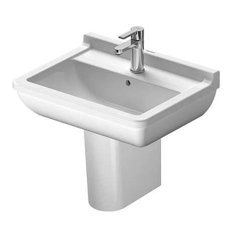 Duravit Starck 3 1TH Basin + Semi Pedestal 1 Duravit Starck 3 1TH Basin + Semi Pedestal