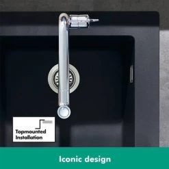 Hansgrohe C51-F635-09 1.5 Bowl Kitchen Sink & Tap Bundle - 43220000 -Cheap Basins Store SilicaTec D1 460 1