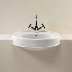 Silverdale Highgrove Traditional Semi Recessed Basin - 580mm Wide