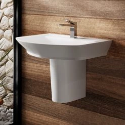 Hudson Reed Maya Basin 1TH + Semi Pedestal (3 Size Options)