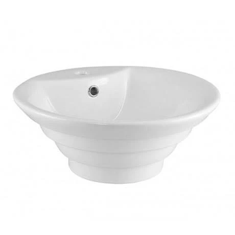 Nuie Round Tiered 460mm Ceramic Counter Top Basin - NBV006 2 Nuie Round Tiered 460mm Ceramic Counter Top Basin - NBV006 - Image 2