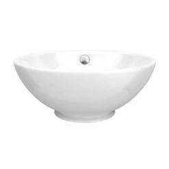 Venice Floating Basin Shelf (Gloss White - 1200mm Wide) incl. 2 Round Basins -Cheap Basins Store V12GWSLF2RB d2 460