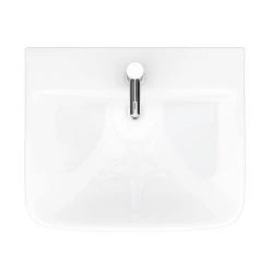 Venice Modern Short Projection Basin & Pedestal (550mm Wide - 1 Tap Hole) -Cheap Basins Store V550BP D4 460