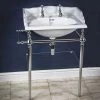 Silverdale Victorian 635mm Wide Basin with Chrome Stand