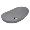 Venice Matt Grey Oval Counter Top Basin - 615 x 360mm