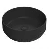 Venice Matt Black Round Counter Top Basin - 350mm Diameter