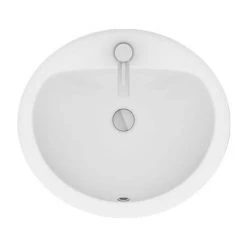 Rio Oval Inset Basin 1TH - 520 x 460mm -Cheap Basins Store VES017 d1 460