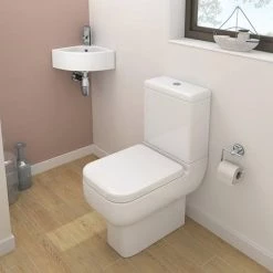 Bermuda Corner Cloakroom Basin 1TH - 335 x 335mm -Cheap Basins Store VES067 d6 460