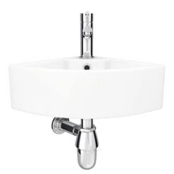 Bermuda Corner Cloakroom Basin 1TH - 335 x 335mm -Cheap Basins Store VES067 new d3 460