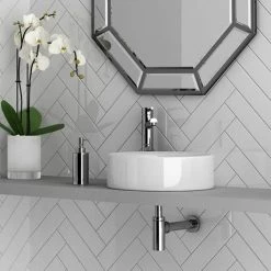 Sahara 405mm Round Counter Top Basin 0TH -Cheap Basins Store VES093 d3 460