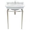 Heritage Abingdon Victoria Basin & Washstand (Vintage Gold - 3 Tap Hole)