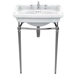 Heritage Abingdon Victoria Basin & Washstand (Chrome - 3 Tap Hole)