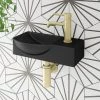 Valencia Wall Hung Basin (400mm Wide - Matt Black)
