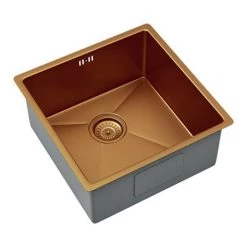 Venice 1.0 Bowl Brushed Copper Undermount Stainless Steel Kitchen Sink + Waste -Cheap Basins Store VSNK027 D2 460