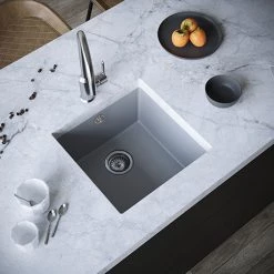 Venice 1.0 Bowl Matt Grey Undermount Composite Kitchen Sink