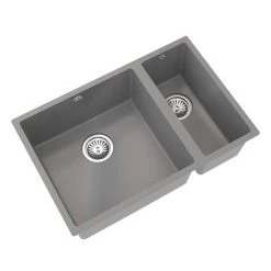 Venice 1.5 Bowl Matt Grey Undermount Composite Kitchen Sink 5 Venice 1.5 Bowl Matt Grey Undermount Composite Kitchen Sink -Cheap Basins Store VSNK098 D2 460