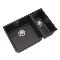 Venice 1.5 Bowl Matt Black Undermount Composite Kitchen Sink -Cheap Basins Store VSNK100 D2 460