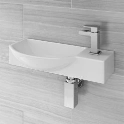 Valencia 500mm Mini Wall Hung Ceramic Basin