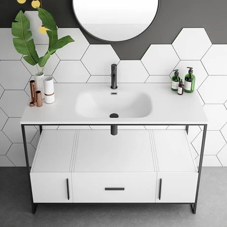 Venice 1200 Black Frame Basin Washstand incl. Solid Stone Basin 6 Venice 1200 Black Frame Basin Washstand incl. Solid Stone Basin - Image 6